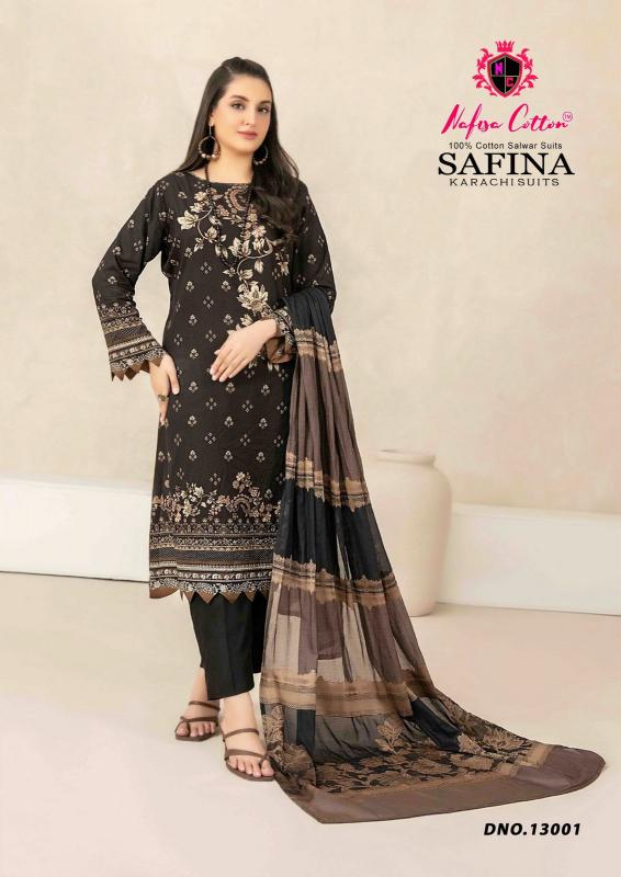 Nafisa Safina Vol-13 - Karachi Dress Material - Wholesale Catalog