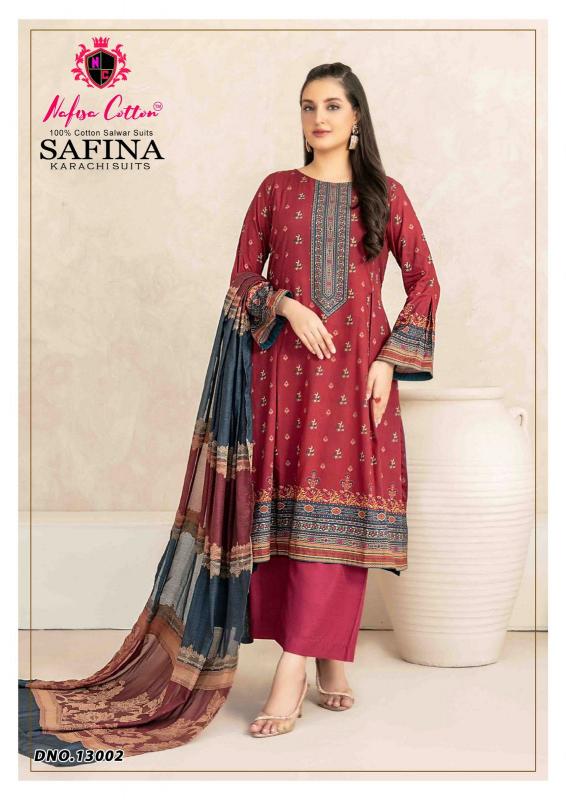 Nafisa Safina Vol-13 - Karachi Dress Material - Wholesale Catalog