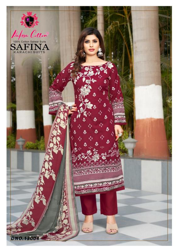 Nafisa Safina Vol-13 - Karachi Dress Material - Wholesale Catalog