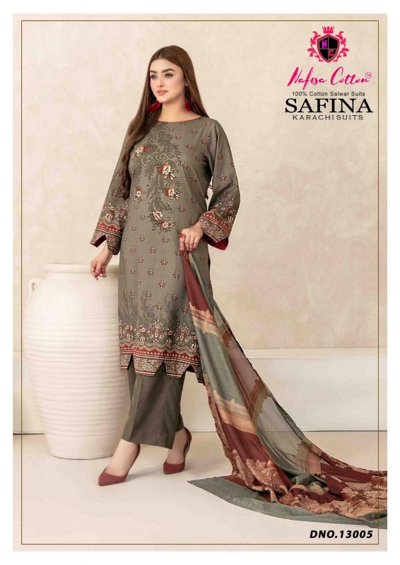 Nafisa Safina Vol-13 - Karachi Dress Material - Wholesale Catalog