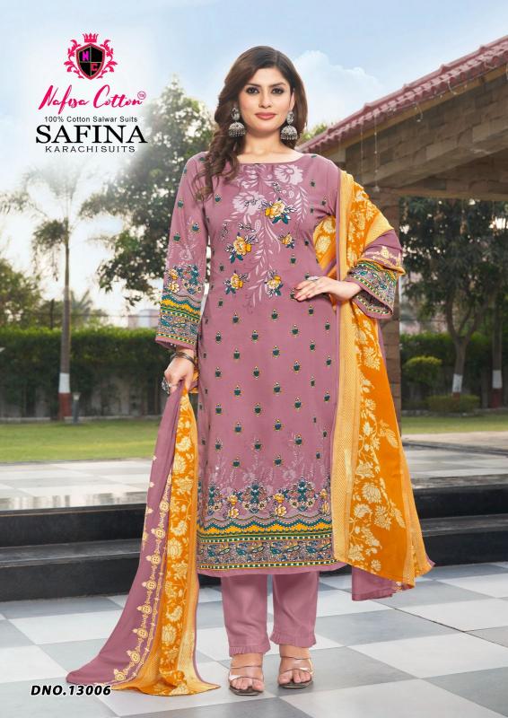 Nafisa Safina Vol-13 - Karachi Dress Material - Wholesale Catalog