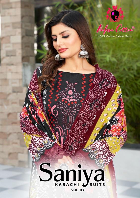 Nafisa Saniya Vol-03 – Karachi Dress Material - Wholesale Catalog