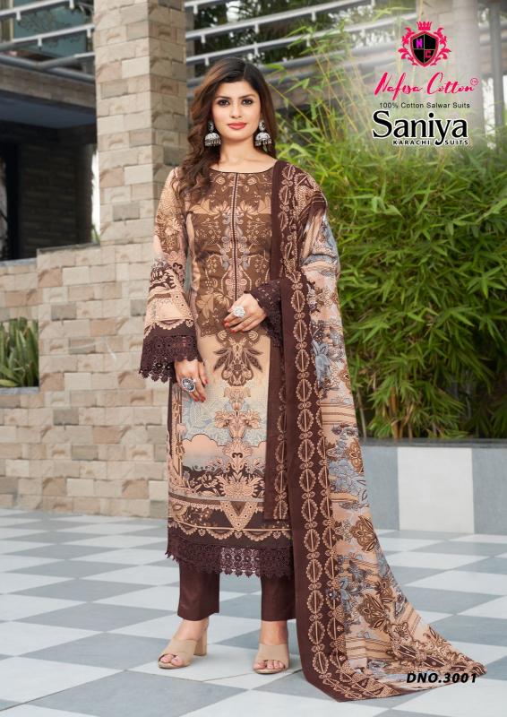 Nafisa Saniya Vol-03 – Karachi Dress Material - Wholesale Catalog