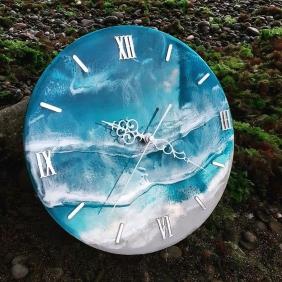 Neptune Resin Art Ocean Wall Clock