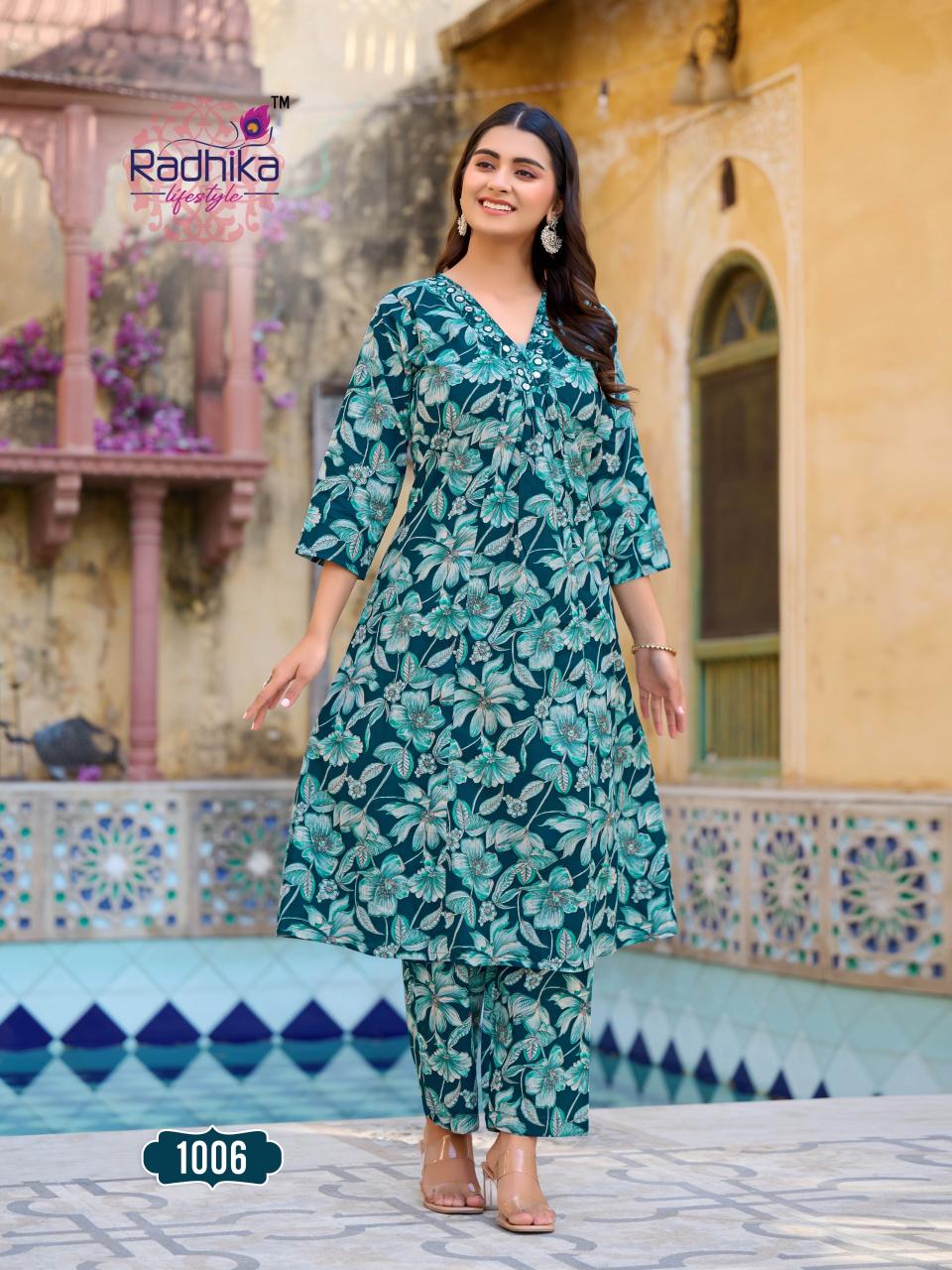 Radhika Lifestyle COTTON BELLS Vol 1 catalog cotton kurti plazzo manufracture on india mart from jaipur