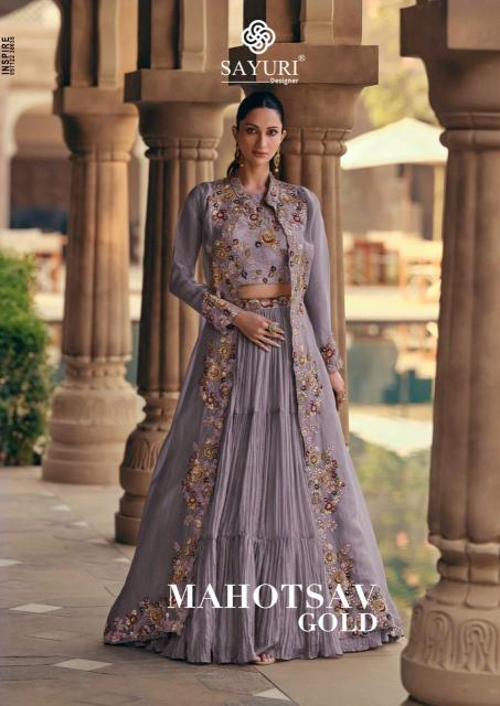 Sayuri Mahotsav Gold catalog lndo western party wear