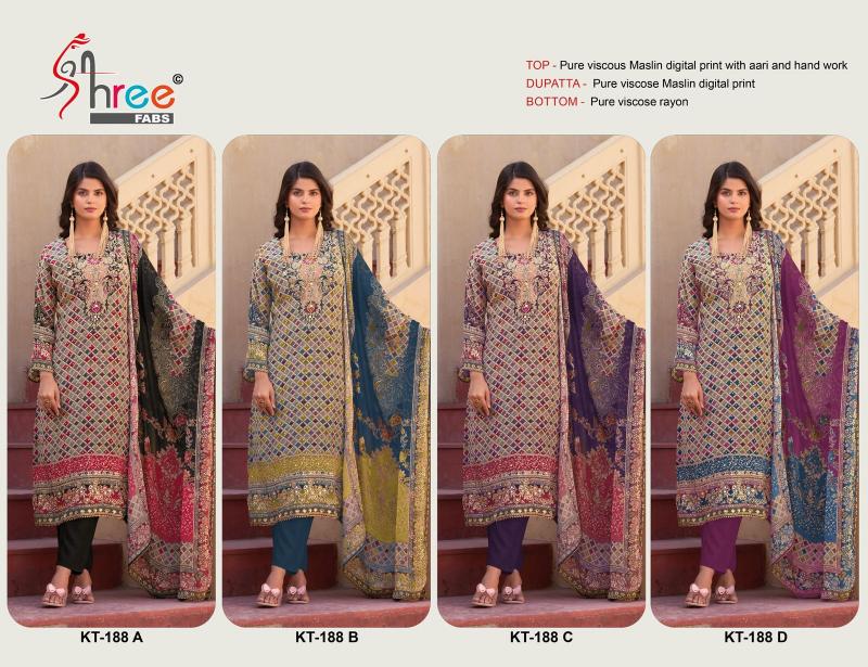 Shree Fabs KT 188 Catalog pakistani actress suits