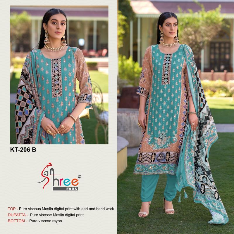 Shree Fabs Kt 206 Catalog pakistani suit designer names