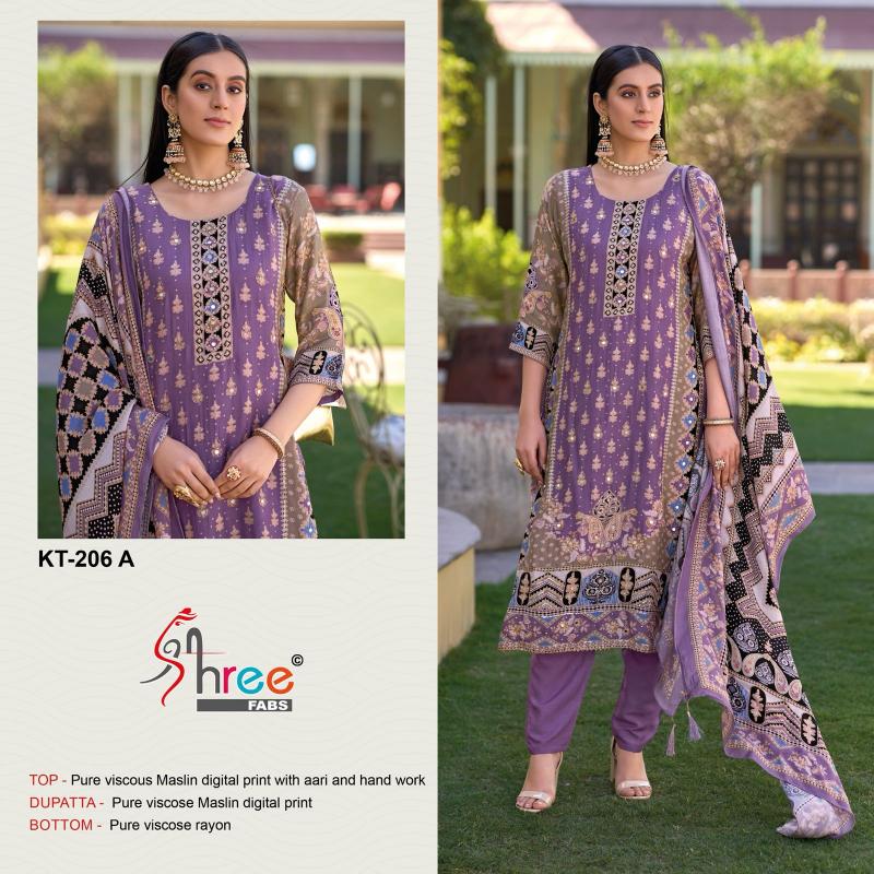 Shree Fabs Kt 206 Catalog pakistani suit designer names