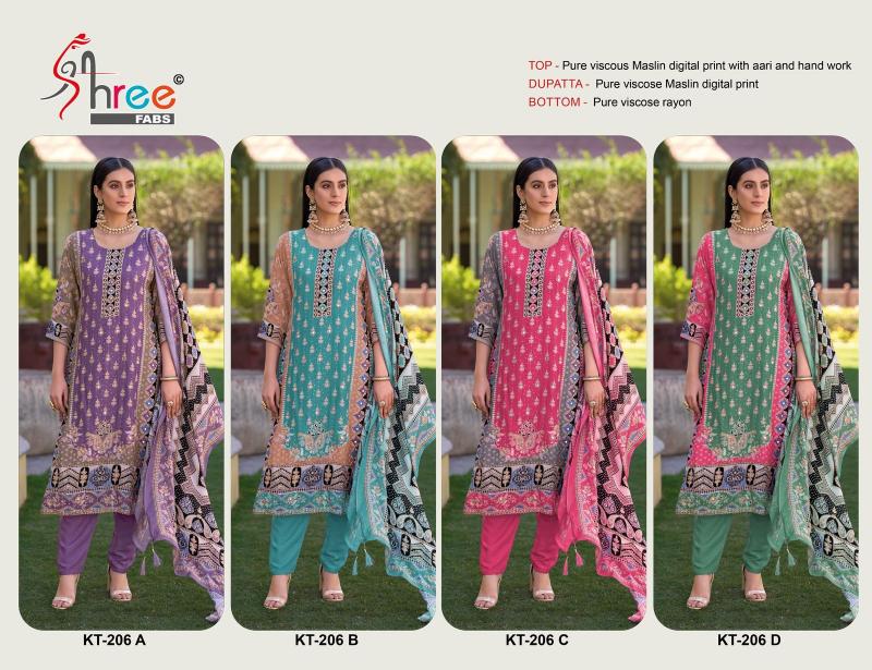 Shree Fabs Kt 206 Catalog pakistani suit designer names