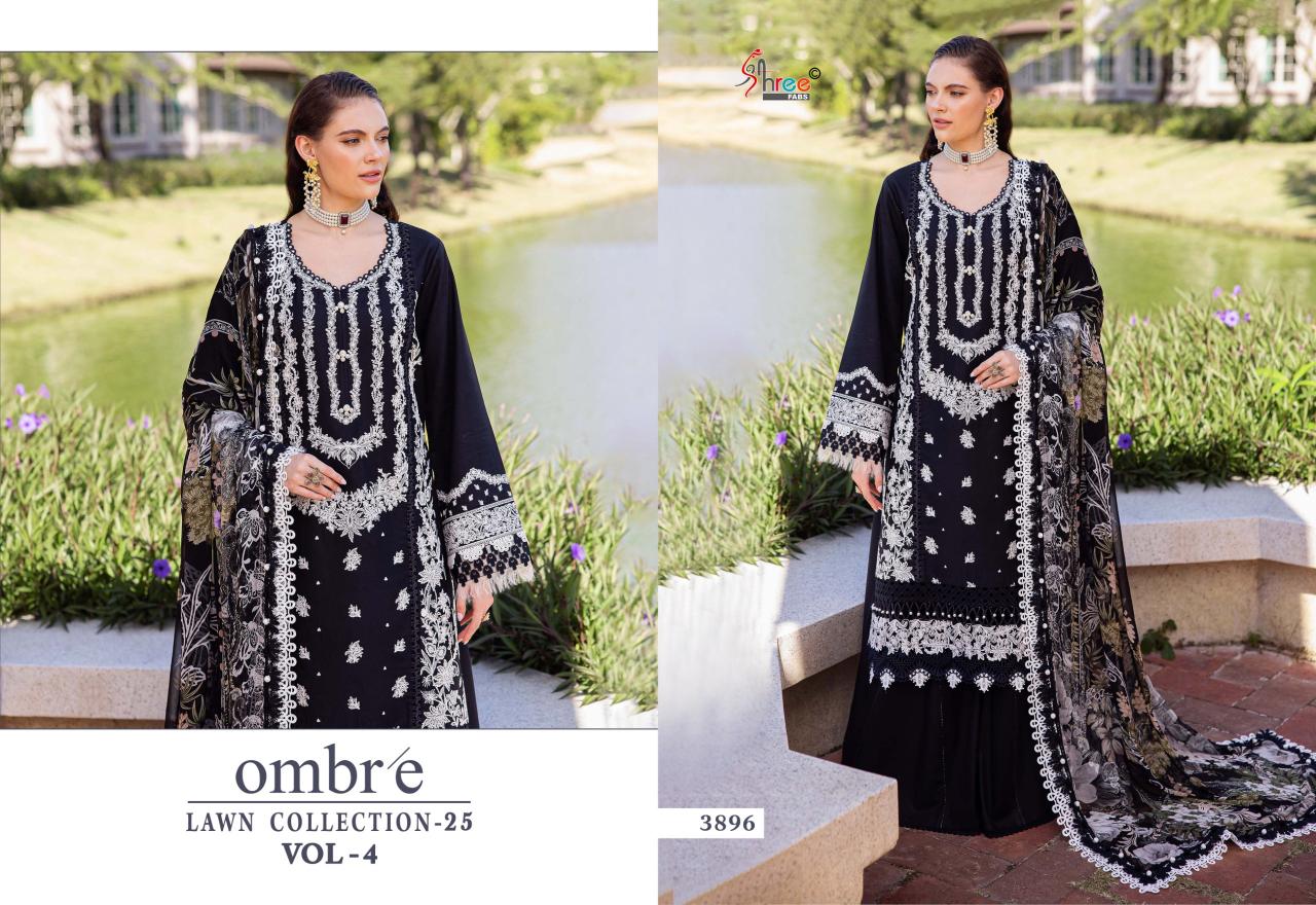 Shree Fabs Ombre Lawn Collection 25 Vol 4 Catalog Cotton Dupatta buy pakistani bridal suits online