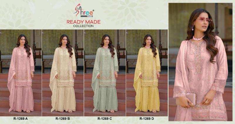 Shree Fabs R 1269 catalog Chiffon wholesaler of pakistani suits in srinagar