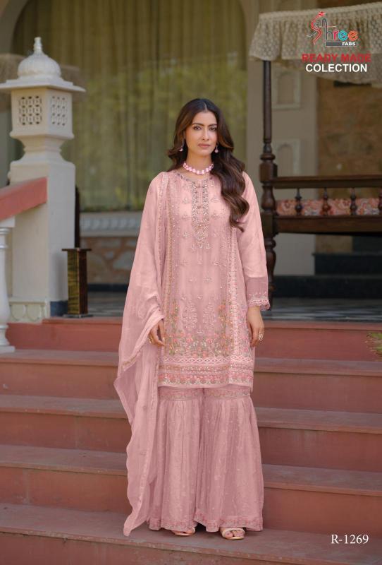 Shree Fabs R 1269 catalog Chiffon wholesaler of pakistani suits in srinagar