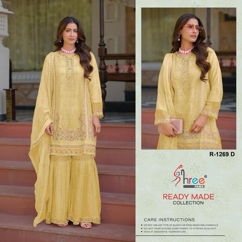 Shree Fabs R 1269 catalog Chiffon wholesaler of pakistani suits in srinagar