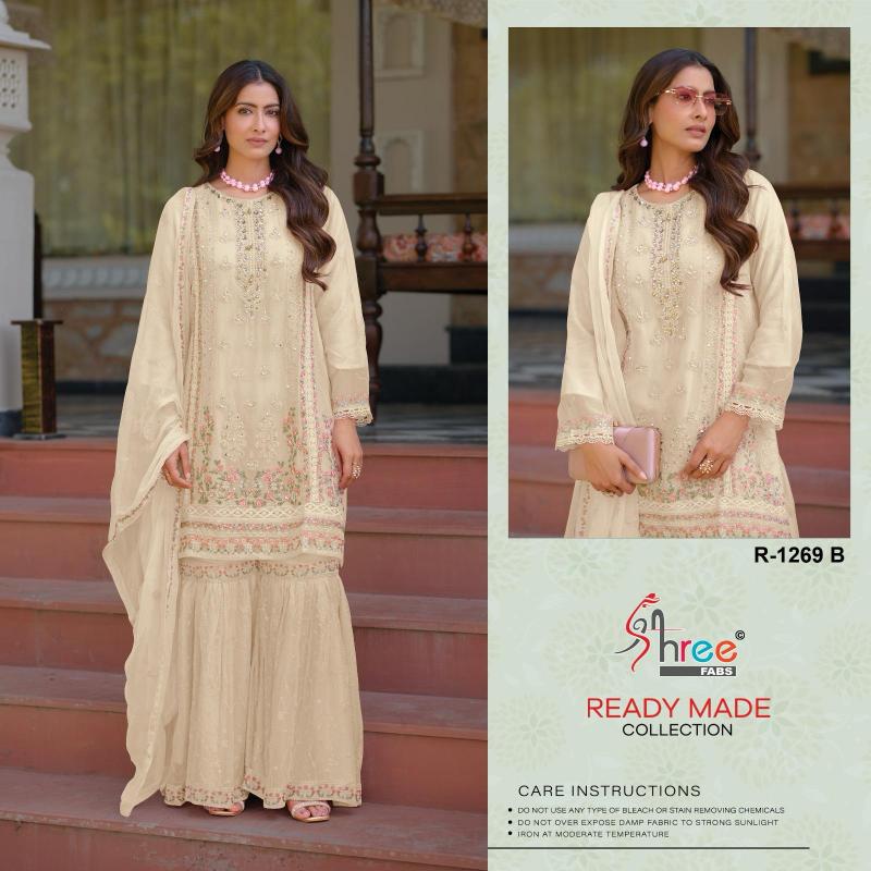 Shree Fabs R 1269 catalog Chiffon wholesaler of pakistani suits in srinagar