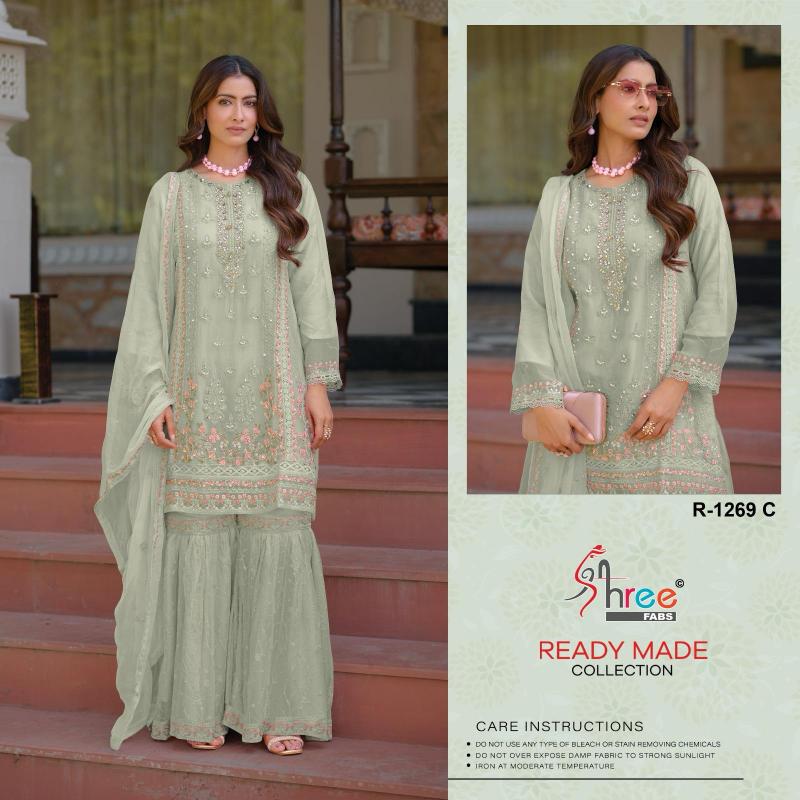 Shree Fabs R 1269 catalog Chiffon wholesaler of pakistani suits in srinagar