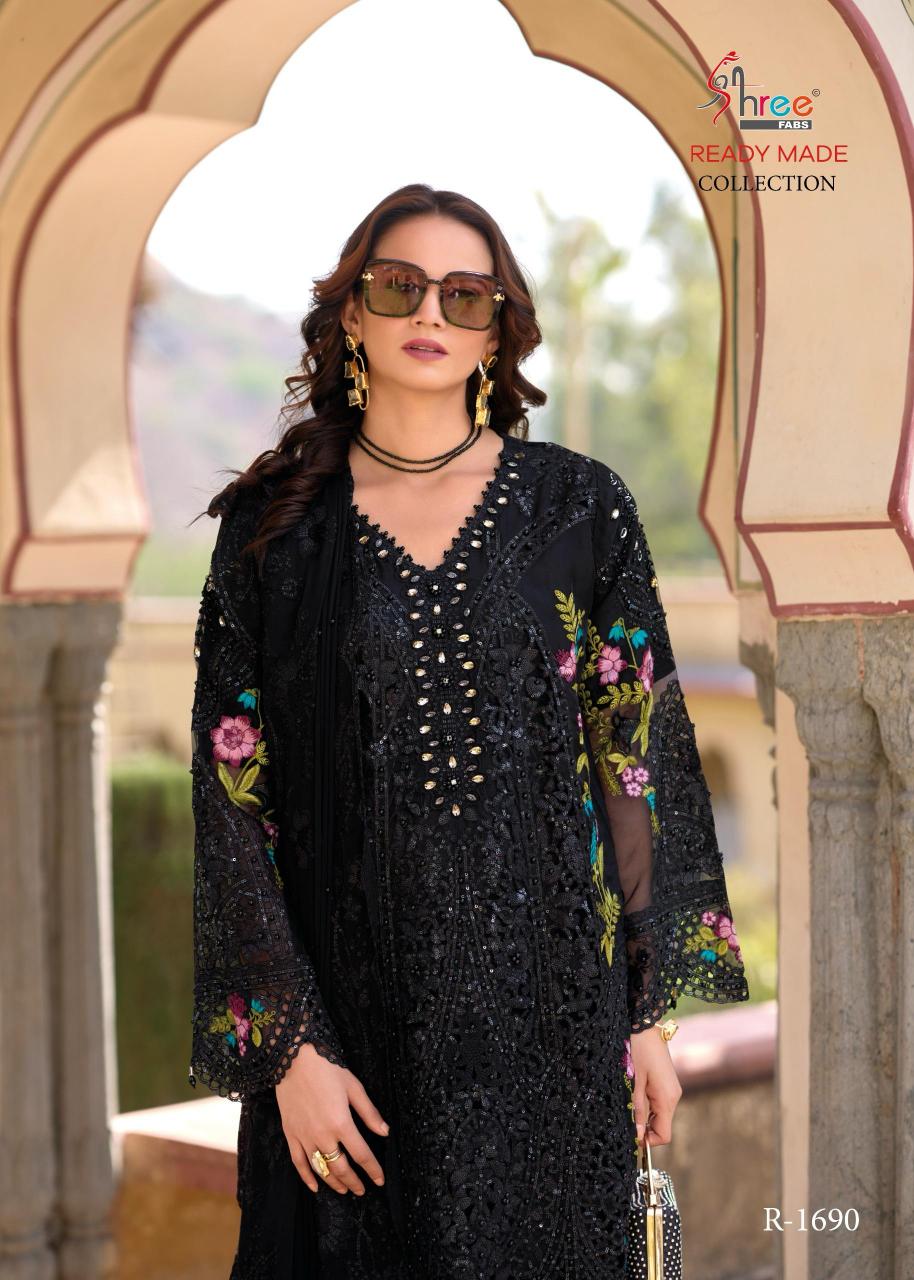 Shree Fabs R 1690 catalog pakistani actress in white suit