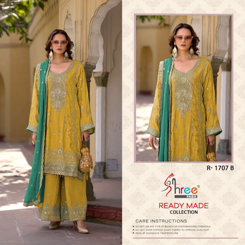 Shree Fabs R 1707 catalog pakistani straight long suits