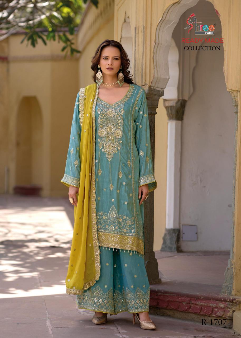 Shree Fabs R 1707 catalog pakistani straight long suits