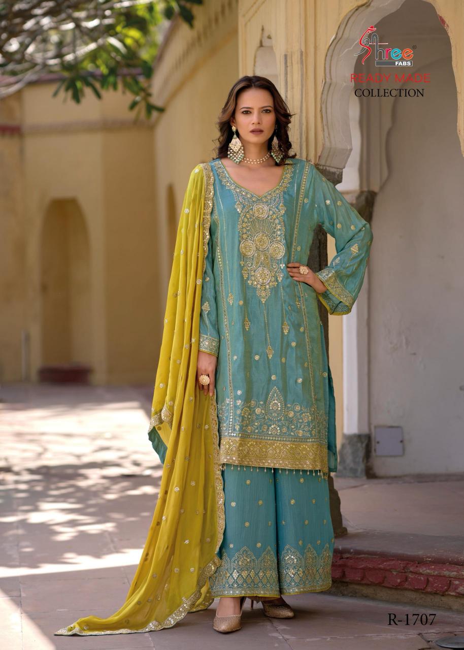 Shree Fabs R 1707 catalog pakistani straight long suits