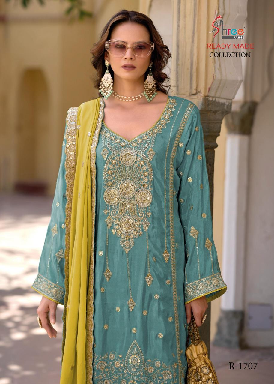 Shree Fabs R 1707 catalog pakistani straight long suits