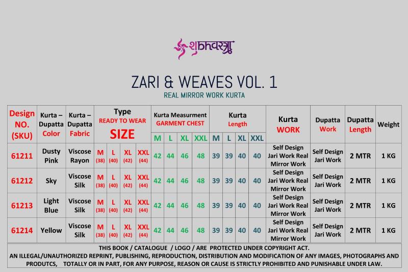 Shubhvastra Zari & Weaves Vol 1 catalog cheap womens kurties in india