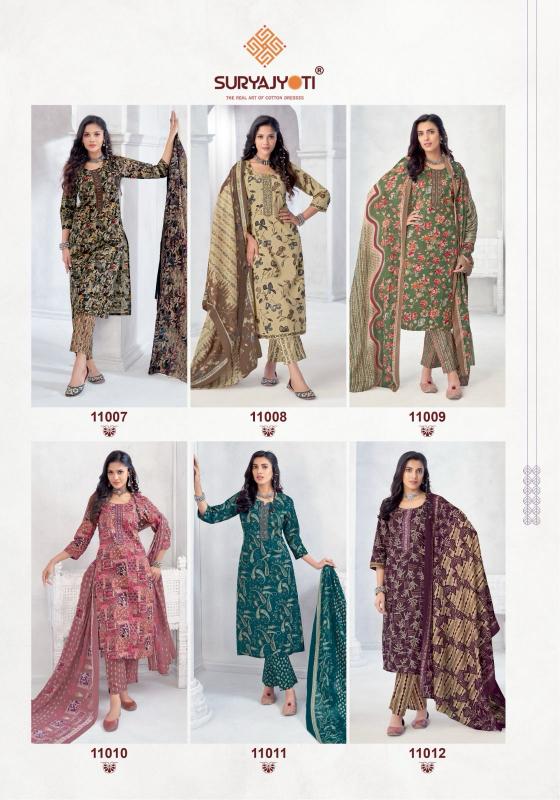 Suryajyoti Nikhaar Vol-11 – Kurti Pant With Dupatta - Wholesale Catalog