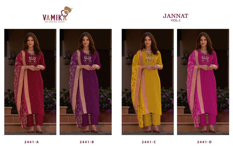 Vamika Jannat Vol 1 (D.NO.2441A To 2441D) catalog domestic kurti buyer in india