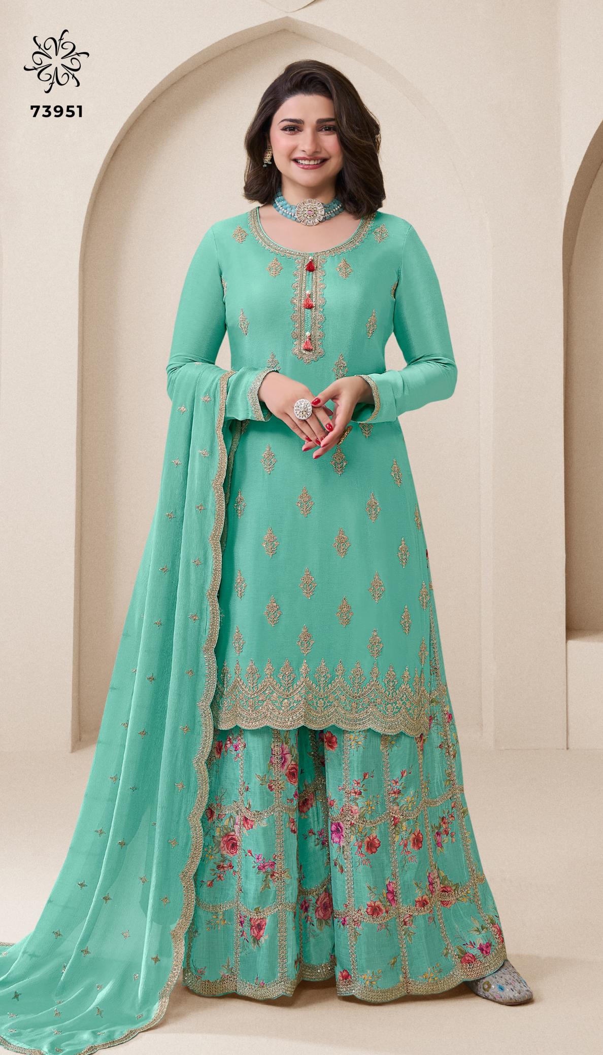 Vinay Kuleesh Aakriti Chinon Designer Salwar Kameez ladies top wholesale price