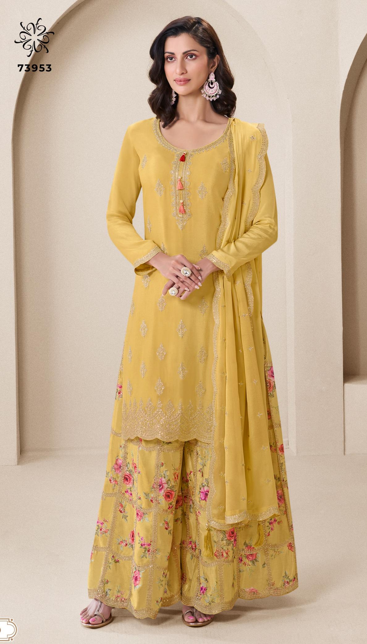 Vinay Kuleesh Aakriti Chinon Designer Salwar Kameez ladies top wholesale price