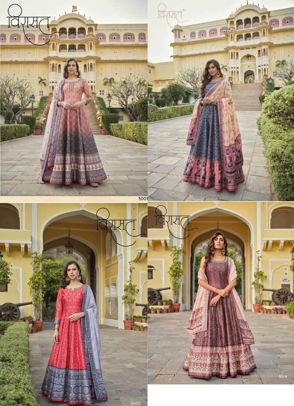 Virasat Ratrani catalog Designer women anarkali kurti online india