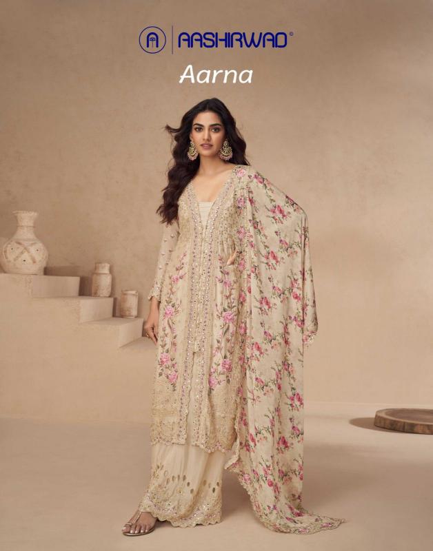 Aashirwad Aarna Catalog Chinnon Silk Salwar Kameez 