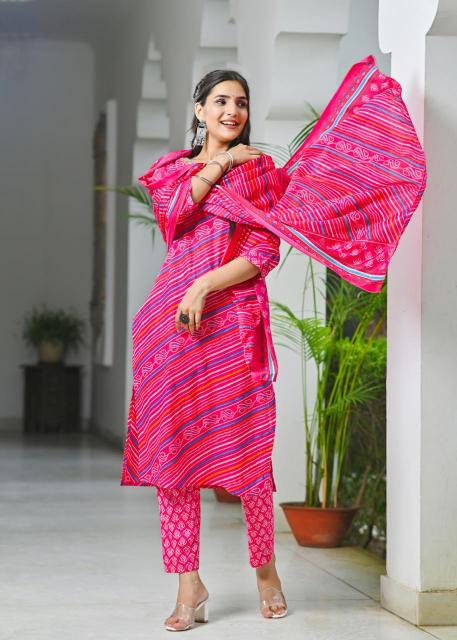 Felocity Cotton Lehriya catalog leheriya kurti online india
