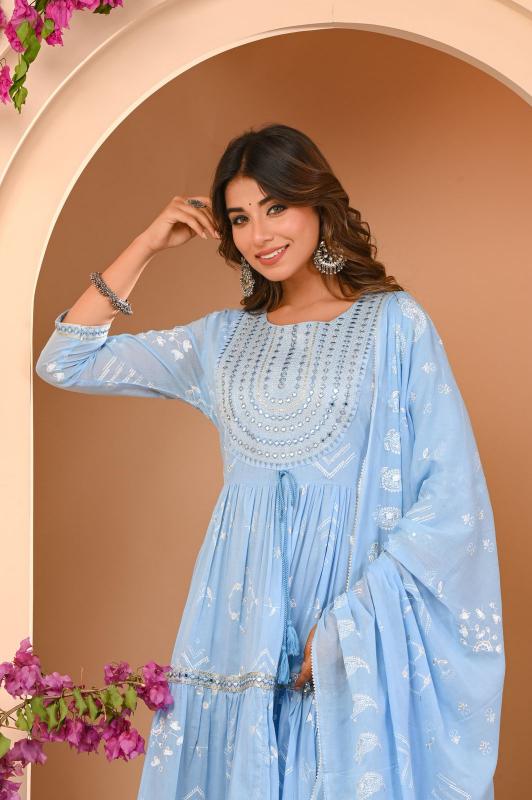 Felocity Tanyaa P 205 catalog fab india light blue kurti 